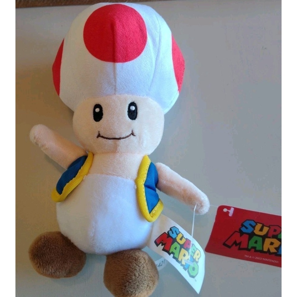 Good Stuff 2021 Nintendo 16" Jumbo Super Mario Toad Plush Toy - Picture 15 of 15